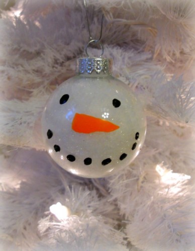 Clear Glass Snowman Christmas Ornament | The Hyper House